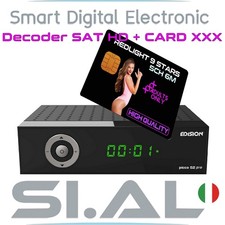 card tessera per adulti 5 canali XXX  con decoder SAT Full HD pacchetto Hard