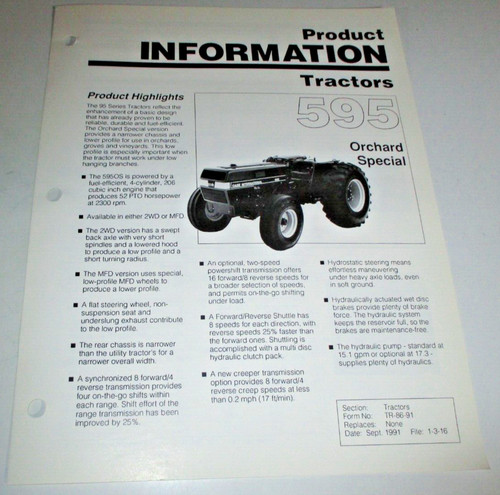 Case 595 trattore frutteto - ih,