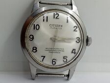 Cal. Cittadino Raro Vintage Orologio 0201 Made in Japan tutto acciaio buon bilanciamento per ricambi