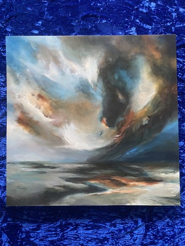 Dipinto olio tempesta astratta - olio,