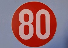 Adesivo Limite Velocità 80