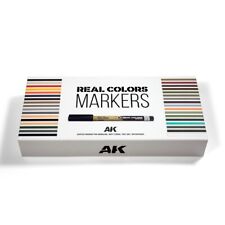 AK INTERACTIVE REAL COLORS MARKERS 34 COLORI ACRILICI PER MODELLISMO