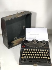 Vintage 1922 Remington Portatile Nero Antico da Scrivere Con Custodia Fatto USA