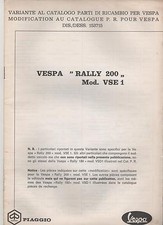 Variante al catalogo parti di ricambio Vespa Rally 200 VSE1M