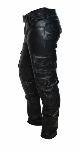 Pantaloni uomo vera pelle neri