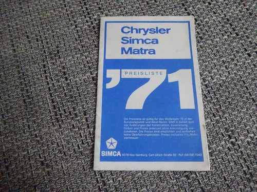Chrysler simca matra 530 - matra,