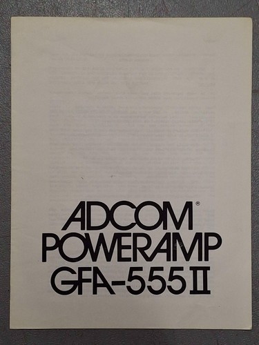 Adcom gfa 555 amplificatore - ii,