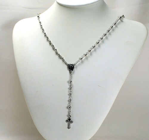 Collana rosario argento 925 - collana,