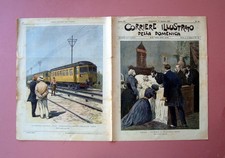 Corriere Illustrato Domenica 1901 Ferrovia Milano Gallarate Varese Morte Crispi