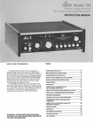 Manuale istruzioni per dbx - manuale,