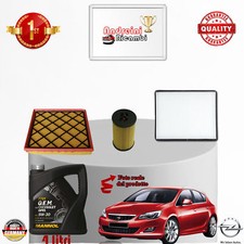 KIT TAGLIANDO FILTRI + OLIO OPEL ASTRA J 1.4 16V 103KW 140CV DAL 2010 ->