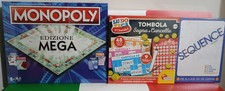 TRIS Giochi - MONOPOLY MEGA + TOMBOLA SEGNA E CANCELLA + SEQUENCE CLASSIC