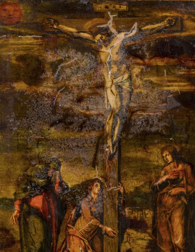 Quadro crocifissione antico - quadro,