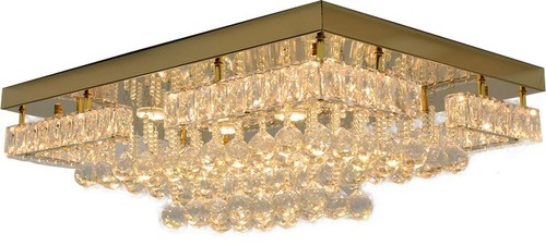 Lampadario cristallo dorato - k9,