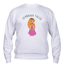 Felpa Uomo & Bambino Girocollo - sembrava talco - Divertente Humor Made in Italy