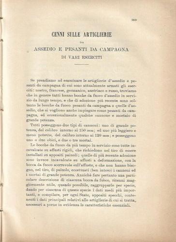 Cenni sulle artiglierie - cenni, da