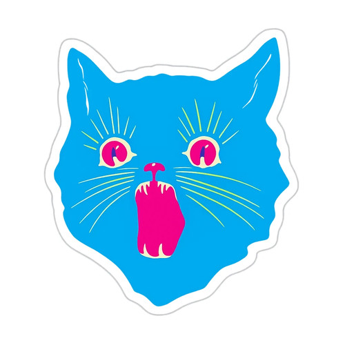 Adesivo gatto 9x9 halloween - cm,