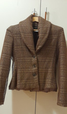 Giacca/cardigan t. 42 Patrizia Pepe toni marrone a quadri con veletta esterna