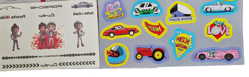 Cartolina adesivo porsche - e,