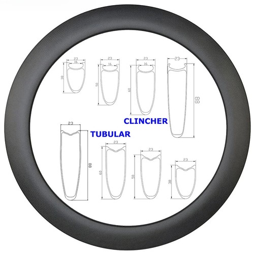 Cerchio carbonio 700c - in,