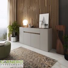 Credenza madia design moderna soggiorno 170x85cm beige noce GIB