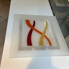 GRANDE PLAFONIERA METALLO VETRO DI MURANO ITALIAN DESIGN WALL LAMP