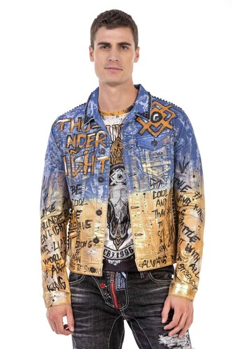Giacca jeans uomo biker cipo - biker, &