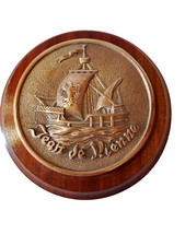 CREST MARINA MILITARE FRANCESE FRANCIA JEAN DE VIENNE diametro 16,5 cm vintage