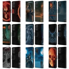 CUSTODIA PORTAFOGLIO LIBRO PELLE UFFICIALE VINCENT HIE SKULLS PER TELEFONI SAMSUNG 1