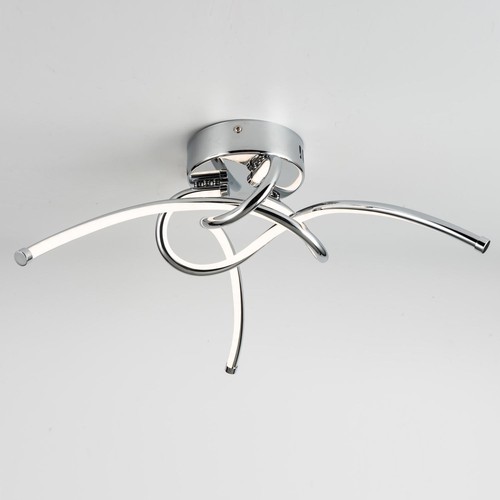 Plafoniera led moderna cromata - moderna,