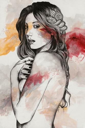 Quadro moderno ritratto donna