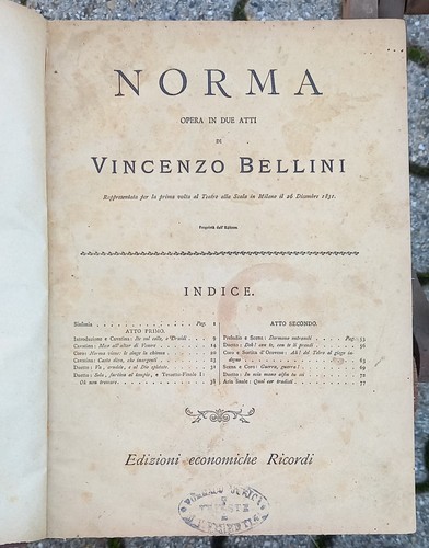 Vincenzo bellini spartiti - bellini,