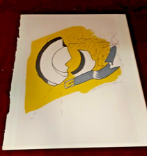 LITOGRAFIA ORIGINALE 5/150 "PIATTO CHE SI ROMPE" - TINO VAGLIERI 1967 - cm 36x31