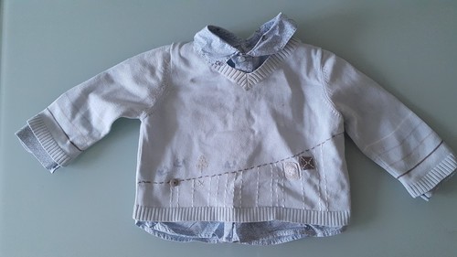 Pull bleu clair con camicia - pull,