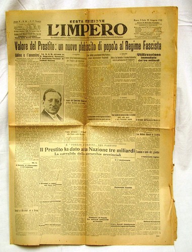 Giornale politico impero - politico, l'impero
