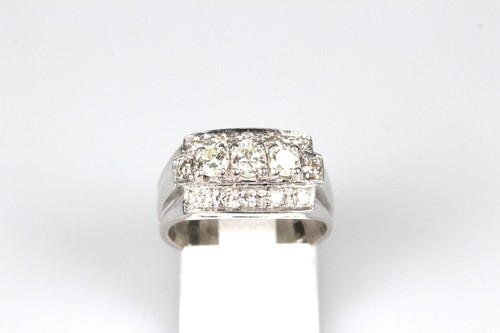 Anello carato oro bianco - 14,