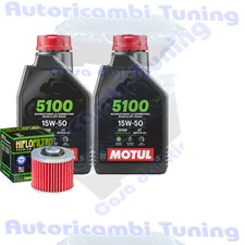 Kit Tagliando Olio Motul 5100 15W50 + Filtro Per Yamaha XV535 U 2GV 1982