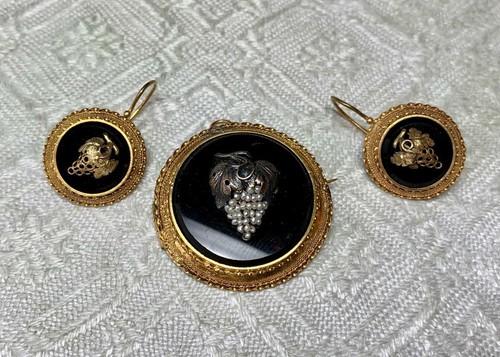 Uva orecchini ciondolo 14k oro - uva,