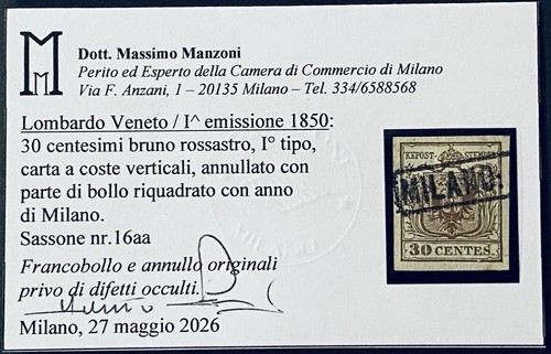 Lombardo veneto cent - veneto, 30