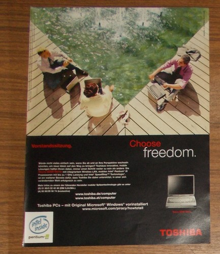 Rara pubblicità toshiba - rara, tecra