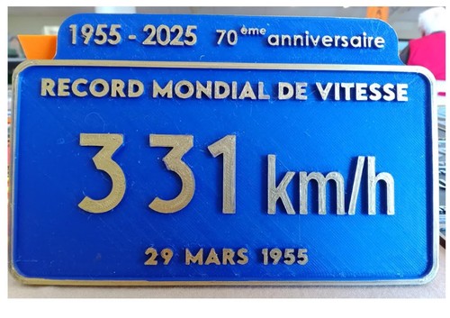 Plaque record mondial de - du,