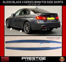 GONNE LATERALI BMW SERIE 3 F30 F31 M PERFORMANCE STYLE NERO LUCIDO LABBRA 2012-2019