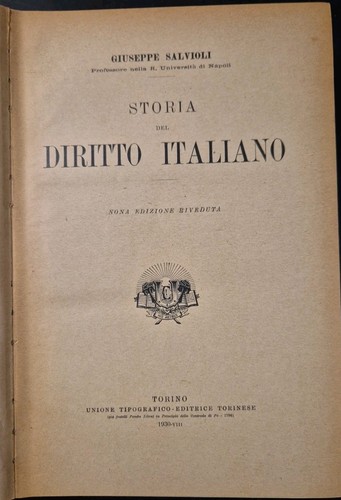Storia del diritto italiano - storia,