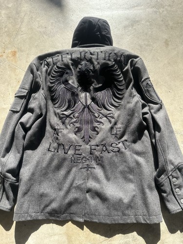 Giacca grigia affliction - giacca,