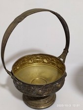 antico cesto argento centro tavola porta caramelle vintage bonbon