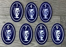 TOPPA LEXTRA UEFA CHAMPIONS LEAGUE PATCH TROFEO 3 4 5 6 7 8 9 Milan Real Madrid