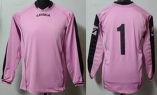 MAGLIA PORTIERE LEGEA  ROSA NERO ORIGINALE TG. LARGE  # 1 GOMITI IMBOTTITI