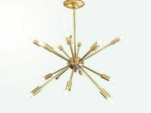 Lampadario sputnik ottone - in,