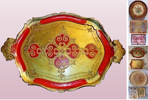 Vassoio legno laccato - legno,