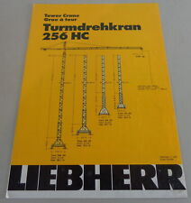 Scheda Dati / Descrizione Tecnica Liebherr Gru A Torre 256 HC Di 10/1990
